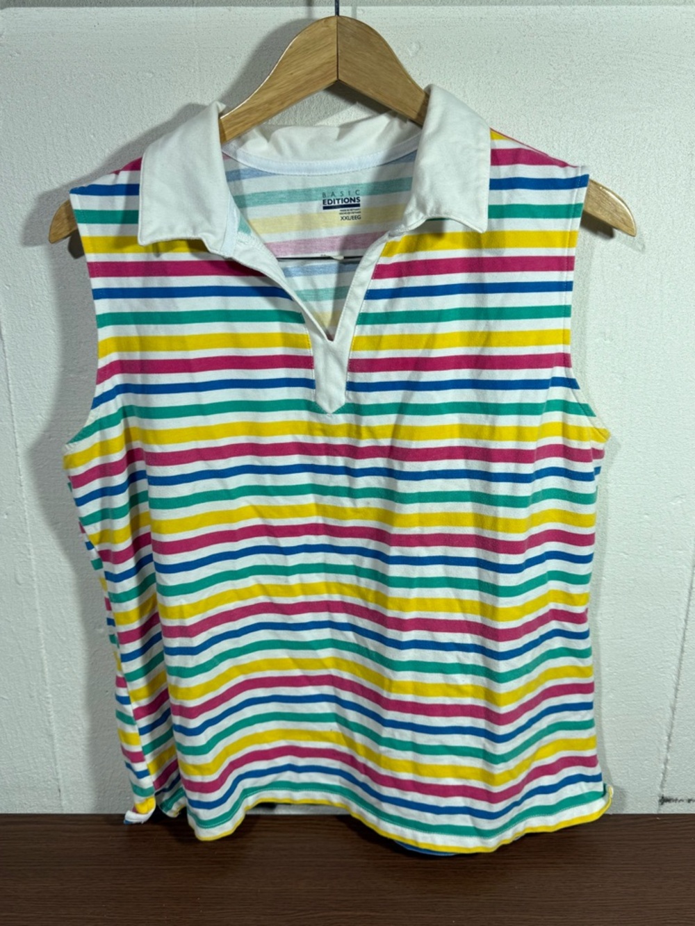 90’s Basic Edition Colorful Striped Tank 2XL